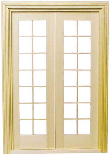Dollhouse Miniature 1/2" Scale: French Door